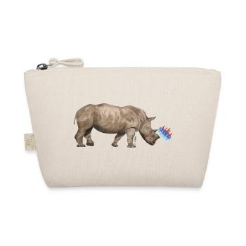 Birthday rhino - Organic Pouch - nature - Front