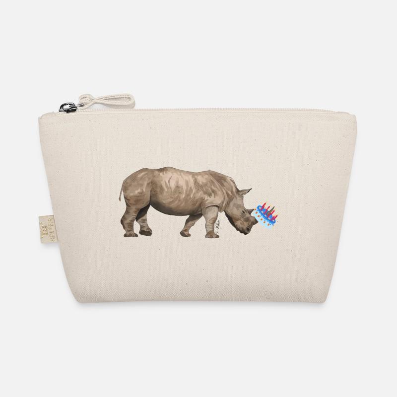 Geburtstags-Nashorn - Bio-Täschchen - Natur