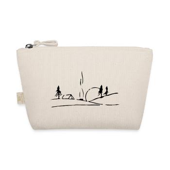 Hill, tent, campfire, forest & sun - Organic Pouch - nature - Front