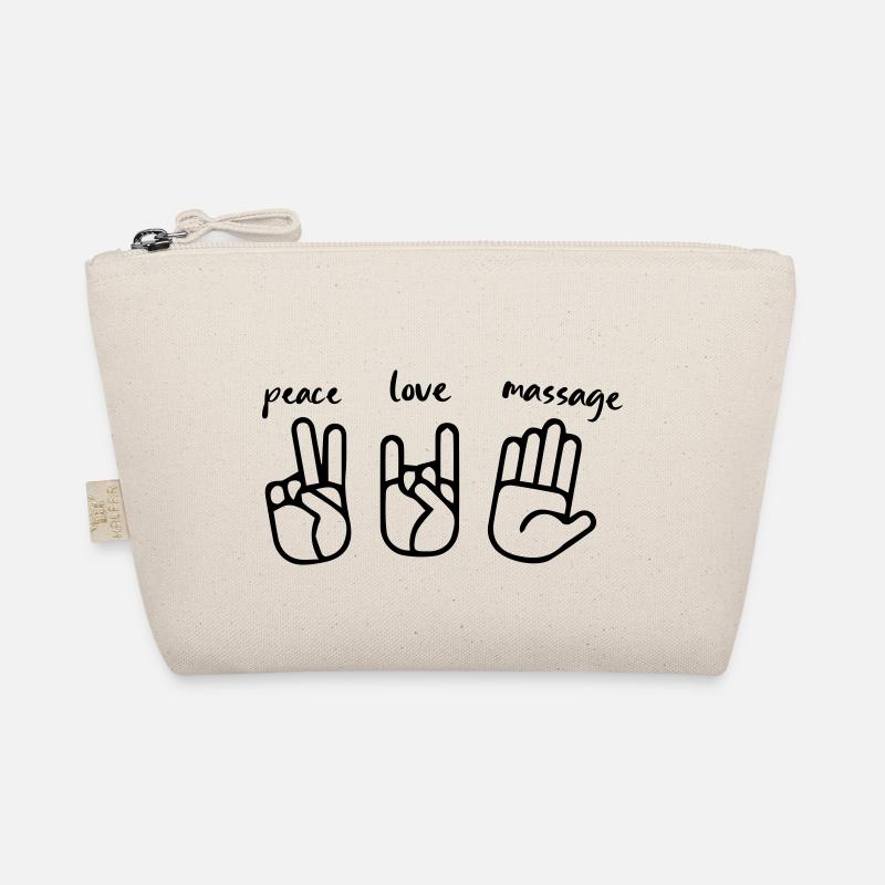 Peace Love Massage - Bio-Täschchen - Natur