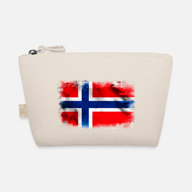 Contexte avec le drapeau de la Norvège Trousse biologique