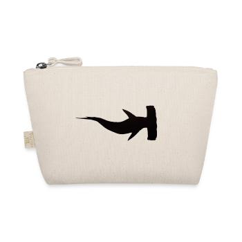 Silhouette with a great hammerhead shark - Organic Pouch - nature - Front