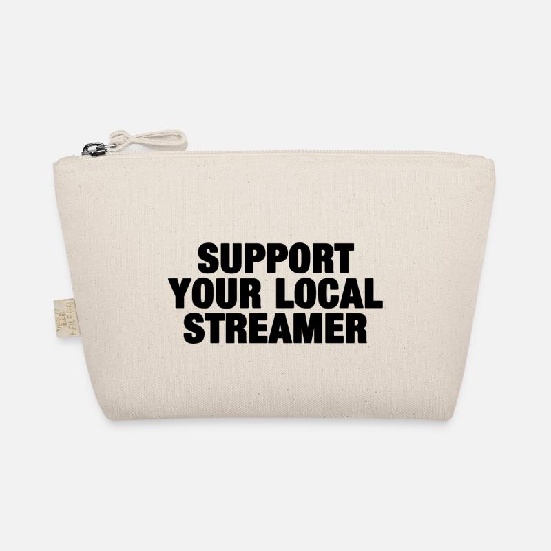 Support Your Local Streamer (schwarz) - Bio-Täschchen - Natur