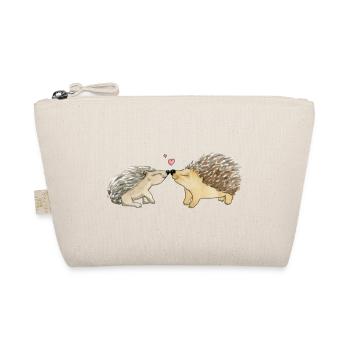 Hedgehog couple in love - Organic Pouch - nature - Front