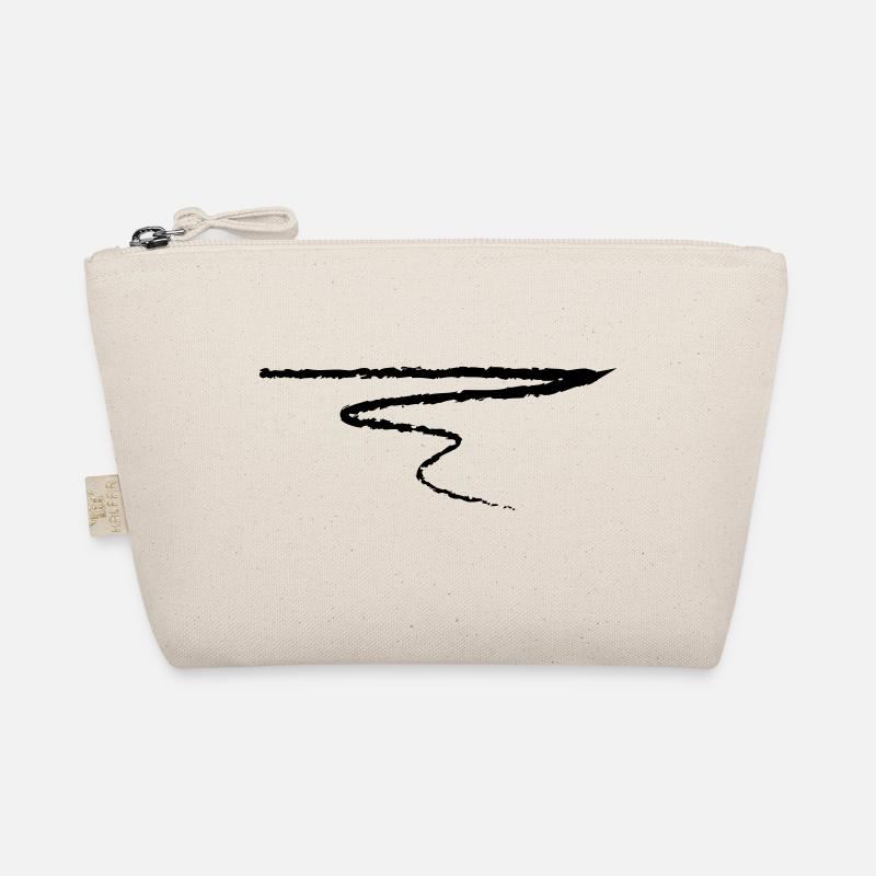 Stroke art brush stroke underline crack line Organic Pouch