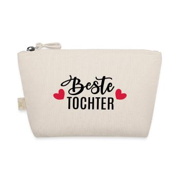Beste Tochter Töchter Geschenkidee Geburtstag Herz - Bio-Täschchen - Natur - Vorne