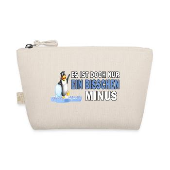 eisbaden pinguin motivation winterbader minus kalt - Bio-Täschchen - Natur - Vorne