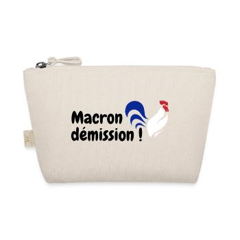 Macron démission gilet jaune - Trousse biologique - nature - Devant