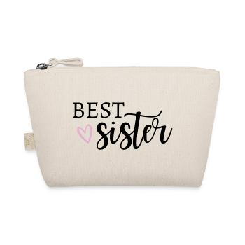 best sister/Schwester/Lieblingsschwester/Familie - Bio-Täschchen - Natur - Vorne