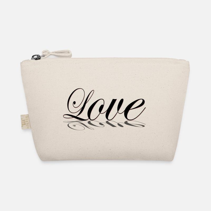 love Liebe mit schatten - Bio-Täschchen - Natur