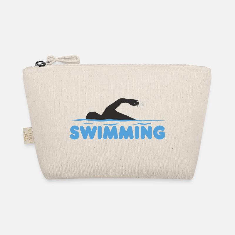 Schwimmen Schwimmer Wasser Schwimmbad Geschenk - Bio-Täschchen - Natur