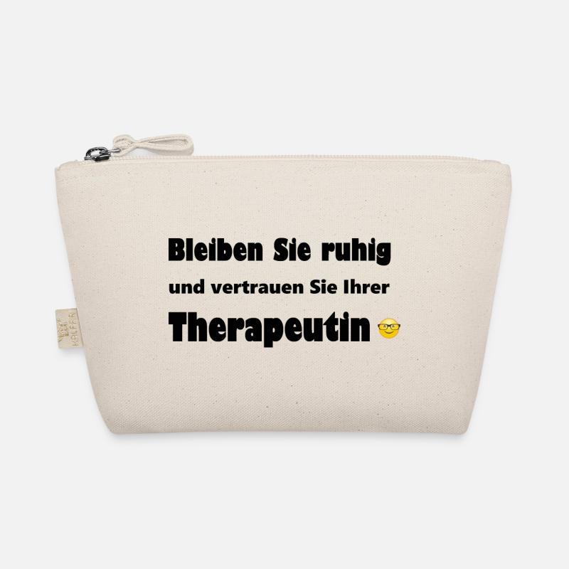 Therapeutin mit Durchblick - Bio-Täschchen - Natur