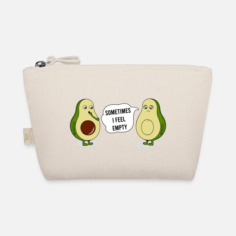 Avocado Sometimes I Feel Empty Graphic Organic Pouch