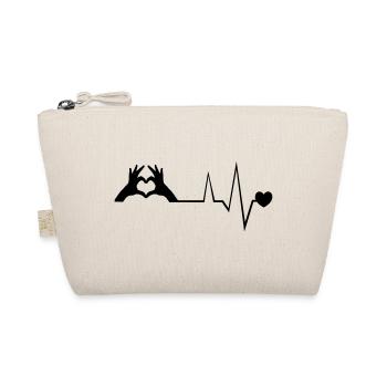 heartbeat hand pulse symbol - Organic Pouch - nature - Front