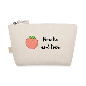 Pfirsich und Liebe - Bio-Täschchen - Natur - Vorne