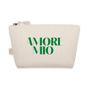 AMORE MIO MY LOVE green gift quote idea - Organic Pouch - nature - Front
