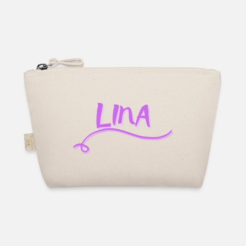 LINA Name Motiv Logo - Bio-Täschchen - Natur