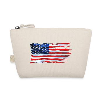 American flag ripped comic art - Organic Pouch - nature - Front