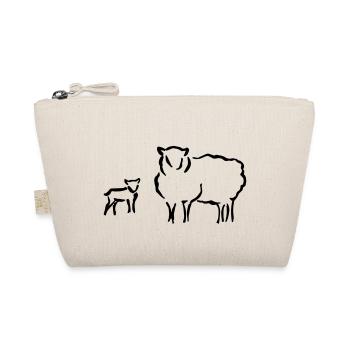 Schafzucht Lamm lustig Geschenkidee Familie Schafe - Bio-Täschchen - Natur - Vorne