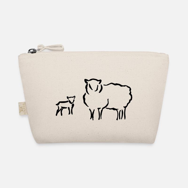 Schafzucht Lamm lustig Geschenkidee Familie Schafe - Bio-Täschchen - Natur