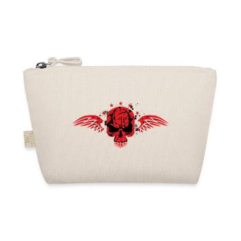skull skull skull skull wing star wing - Organic Pouch - nature - Front