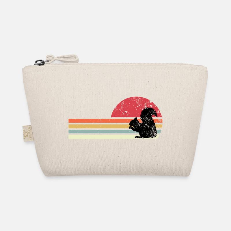 retro squirrel Organic Pouch