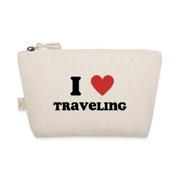 I Love Traveling - Organic Pouch - nature - Front