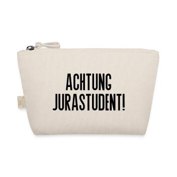 Student Achtung Jurastudent Spruch Universität - Bio-Täschchen - Natur - Vorne