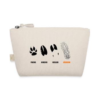Fox, deer, wedge, huntress, foot seal, trail - Organic Pouch - nature - Front