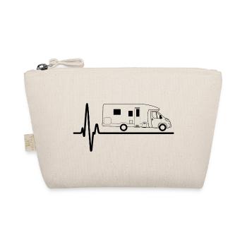 Motorhome Heartbeat ECG Camper Camping Funny G - Organic Pouch - nature - Front
