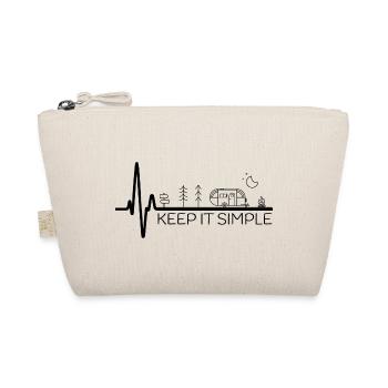 Caravan Heartbeat ECG Camper Camping Funny - Organic Pouch - nature - Front