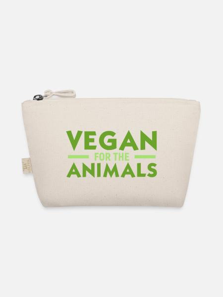 Vegan for Animals - Bio-Täschchen - Natur - Vorne