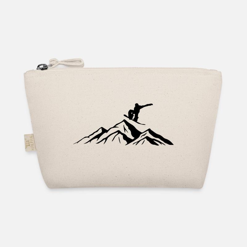 Snowboard Snowboarder - Bio-Täschchen - Natur