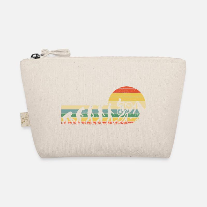 Evolution Mountain Biker Cycling Mountains Nature Organic Pouch