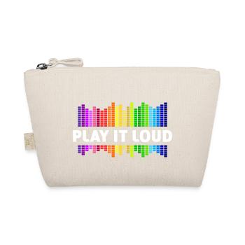 Play it loud Equalizer Music Rainbow Colorful Disco - Organic Pouch - nature - Front