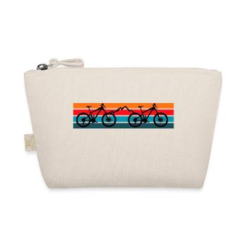 Mountain Bike Mountain Bike Mountain Bike Retro - Organic Pouch - nature - Front