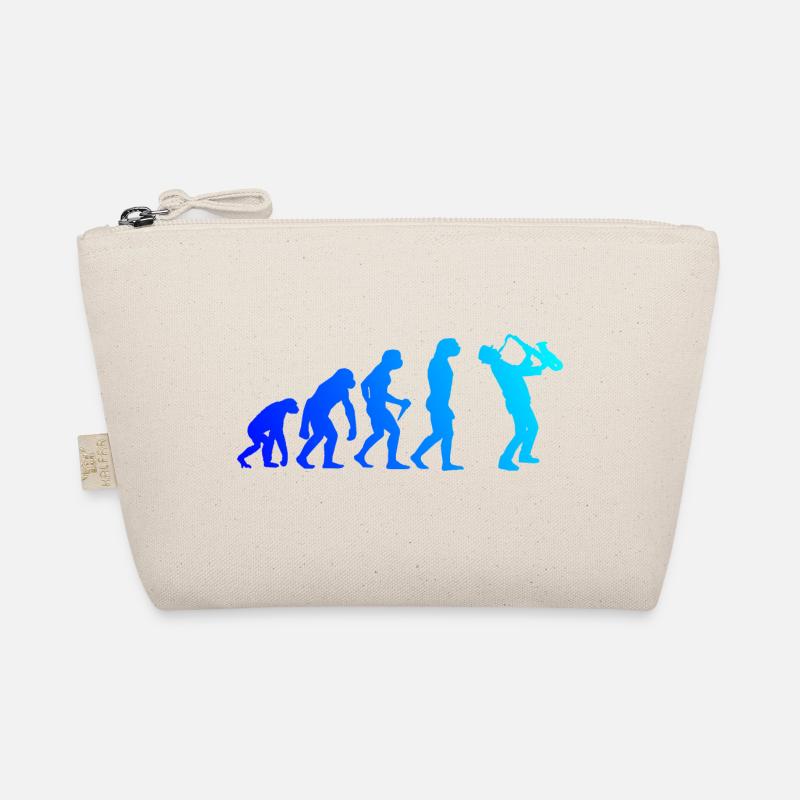 Saxophone Evolution Saxophonist Sax Men Boys Organic Pouch