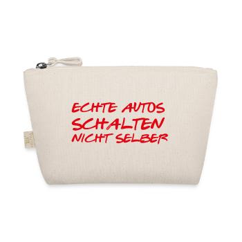 ECHTE AUTOS SCHALTEN NICHT SELBER ROT - Bio-Täschchen - Natur - Vorne