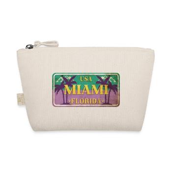 Miami Florida USA Amerika Sommer Palmen Schild - Bio-Täschchen - Natur - Vorne
