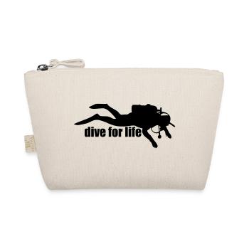 Diver Silhouette – Freediving Minimal Art - Bio-Täschchen - Natur - Vorne