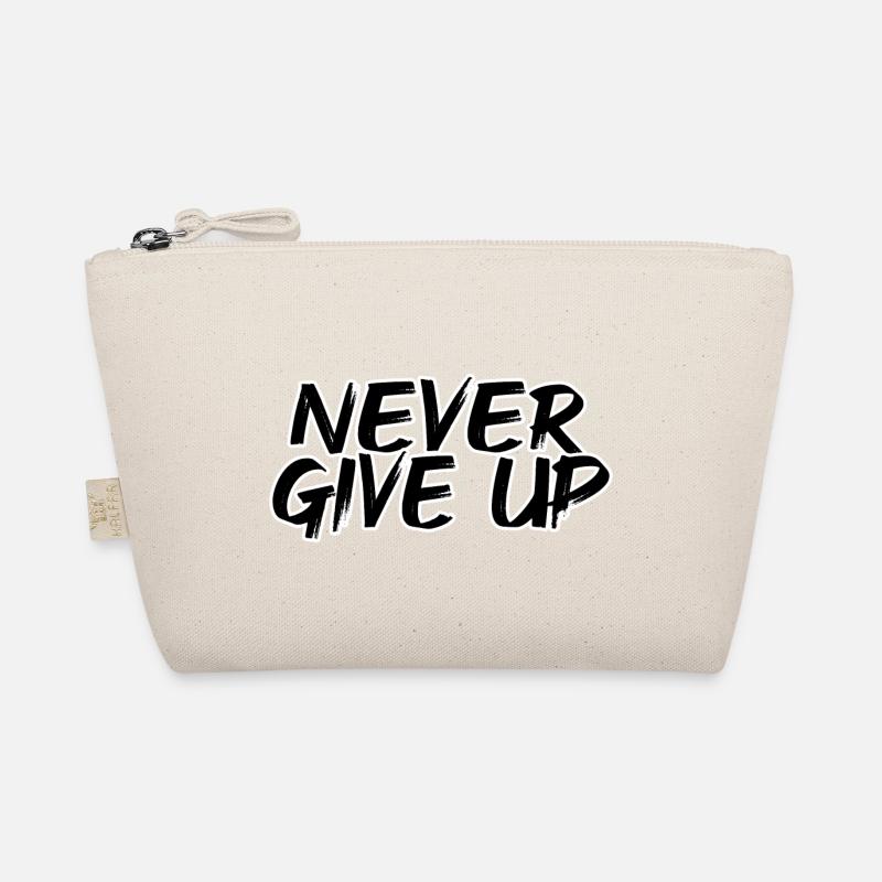 never give up - Bio-Täschchen - Natur