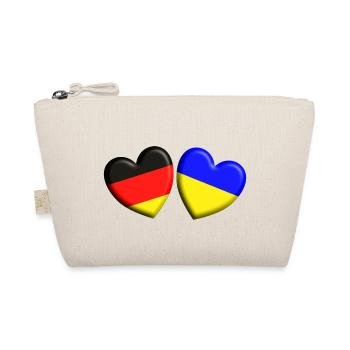 Germany Ukraine Solidarity united in the heart - Organic Pouch - nature - Front