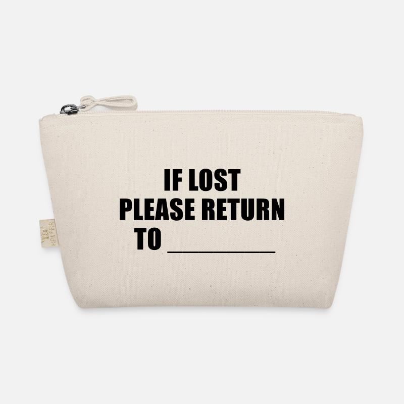 if lost please return to - Bio-Täschchen - Natur