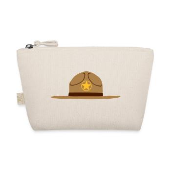 Sheriff Hat Design - Organic Pouch - nature - Front