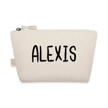 Alexis Custom Name Schriftart Text Geburtstag - Bio-Täschchen - Natur - Vorne