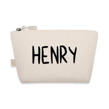 Henry Custom Name Schriftart Text Geburtstag - Bio-Täschchen - Natur - Vorne