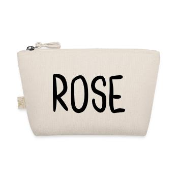 Rose Custom Name Schriftart Text Geburtstag - Bio-Täschchen - Natur - Vorne