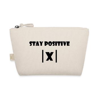 Stay positiv - Shirt für Physik Mathematik Studium - Bio-Täschchen - Natur - Vorne
