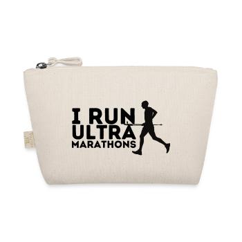 I run ultra Marathons - Organic Pouch - nature - Front