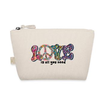 Love is all you need Design / Peacezeichen - Organic Pouch - nature - Front